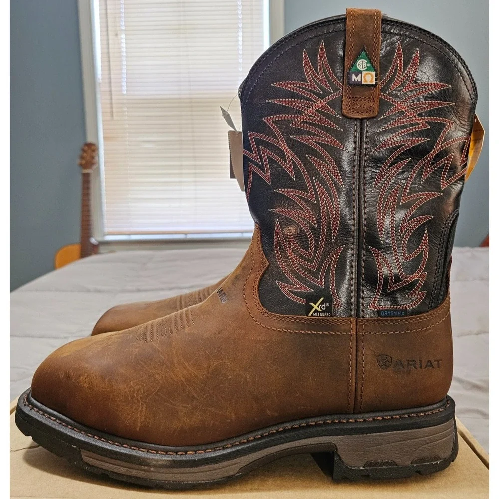 Ariat® (Men's 12 D) WorkHog™ MetGuard CSA Waterproof Comp-Toe‎ Work Boot - $300